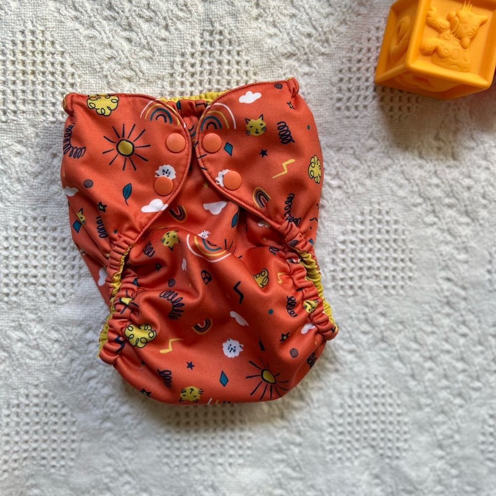 Esembly Cloth Diaper Cover - Outer in Feline Friends